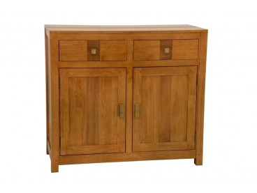 Buffet 100 cm en bois massif, Finition Vernis Naturel