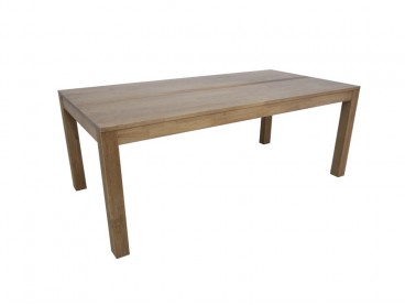 Table de repas 200 x 100 cm en bois massif, Finition Huilé Foncé