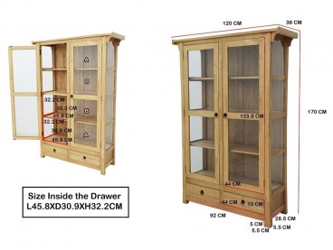 Dimensions Vitrine Yala