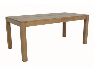 Table de repas 180 x 90 cm en bois massif, Finition Huilé Naturel