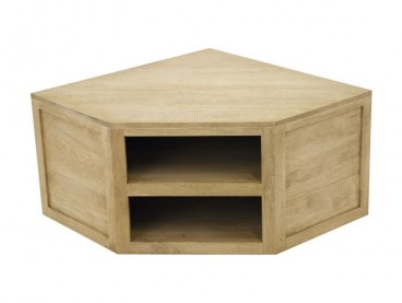 Meuble d'angle 76 cm en bois massif, Finition Huilé Naturel