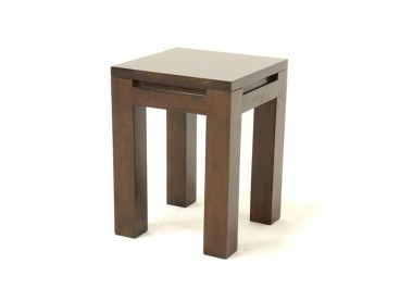 Tabouret hauteur 45 cm en bois massif, Finition Vernis Foncé