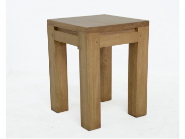 Tabouret style colonial en hévéa, Finition Huilé Naturel