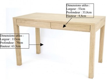 Dimensions du bureau Tak