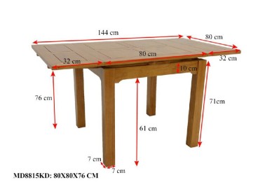 Table carrée Ranong