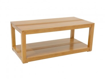 Table basse rectangulaire en bois massif, Finition Vernis Naturel