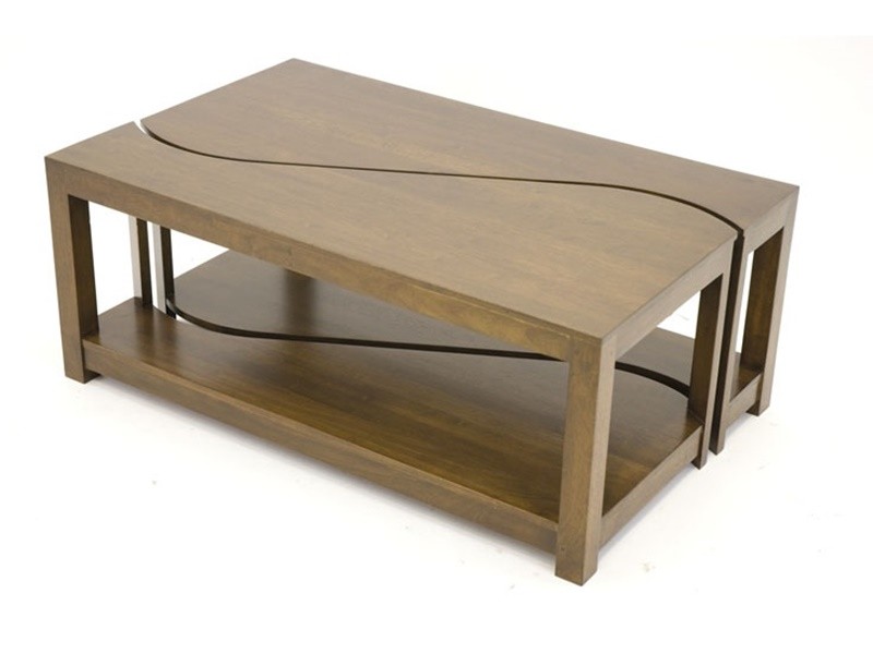 Table basse Sinja 2 en hévéa massif