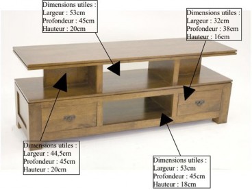 Dimensions du meuble TV Bangkok