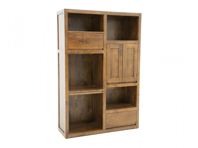 Bibliothèque Tak en hévéa massif