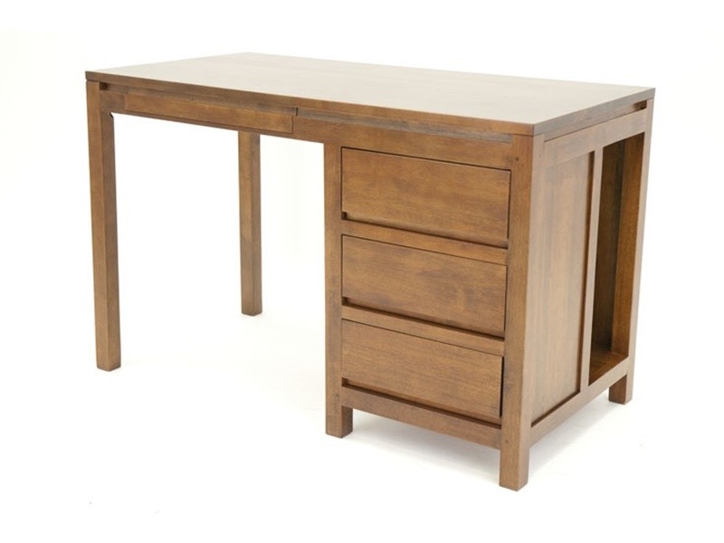 Bureau Tak en bois massif 3 tiroirs