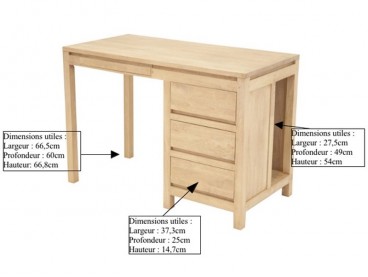 Dimensions du bureau Tak