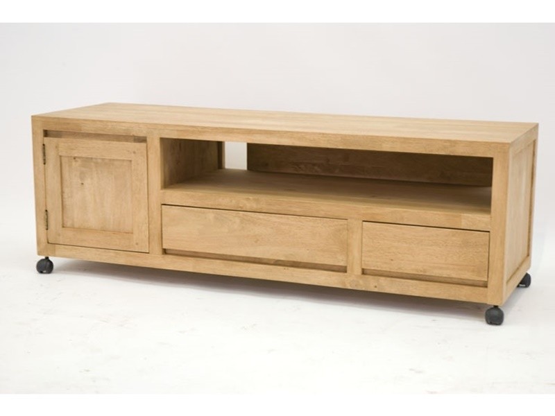 Meuble TV Tak 5 en hévéa massif