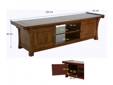 Dimensions du meuble TV Yala