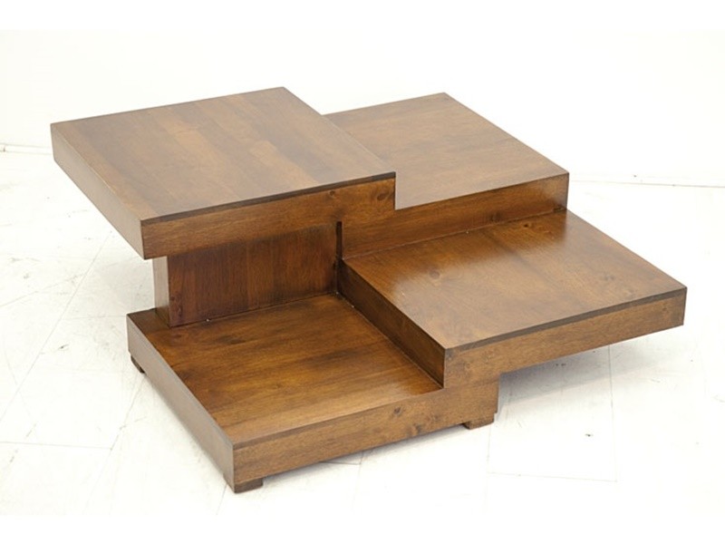 Table basse Ranong 6 en hévéa massif