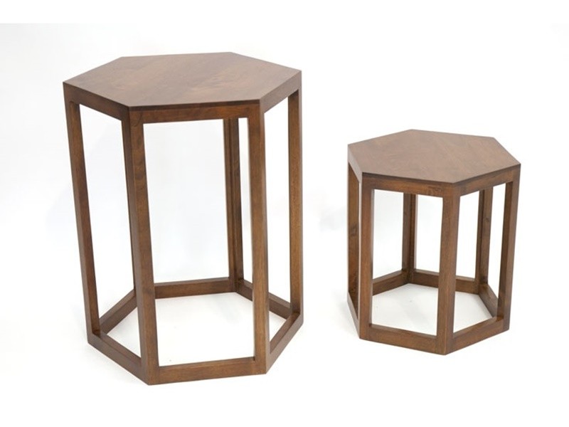 Bout de canapé Ranong 2 en hévéa massif