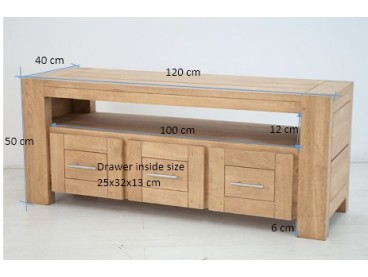 Dimensions du meuble TV Tiga