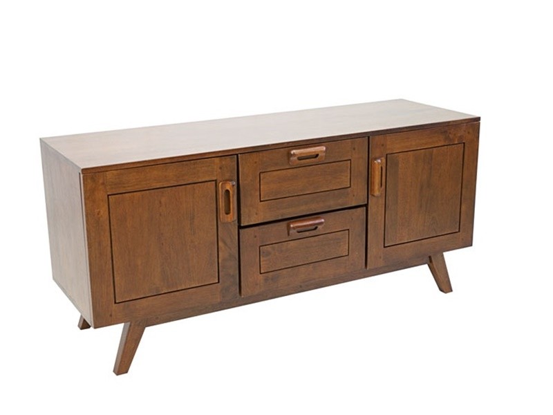 Buffet bas Vintage en hévéa massif