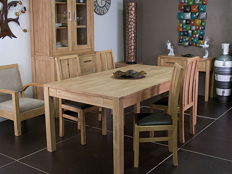 Table Thaman en hévéa massif