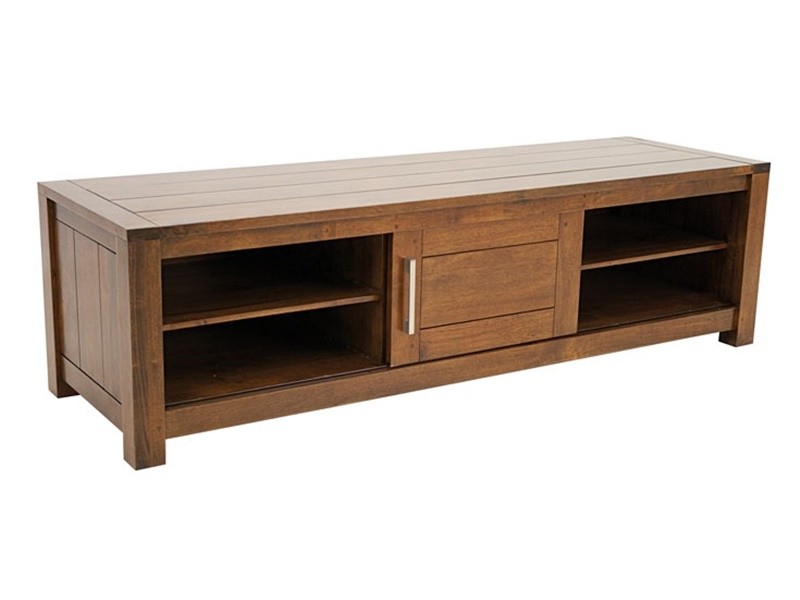 Meuble TV Thaman 2 en hévéa massif