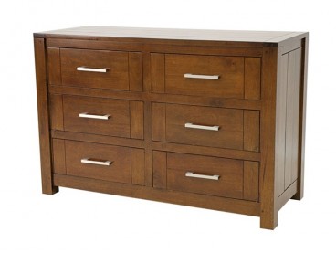 Commode Thaman 6 tiroirs en bois massif