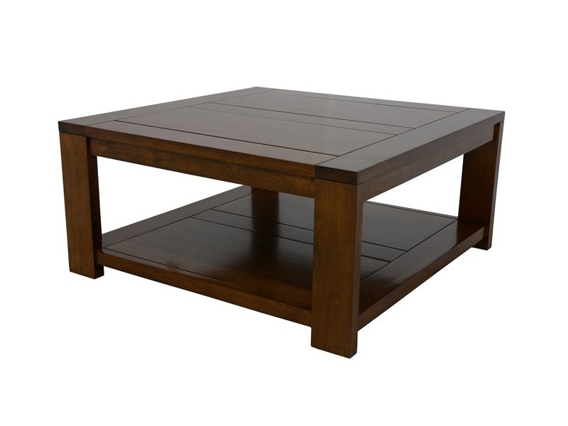 Table basse carrée Thani en hévéa massif