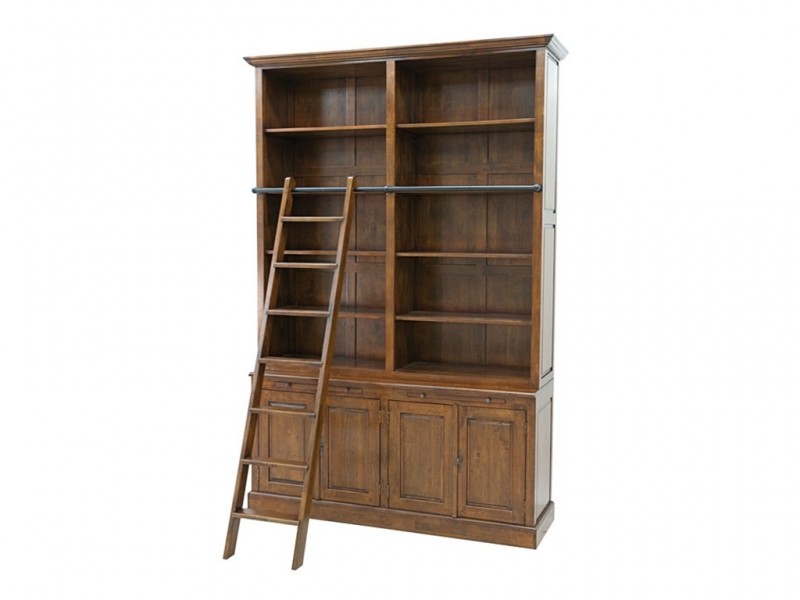 Bibliothèque Rayong rustique avec échelle Bibliothèque Rayong rustique avec échelle