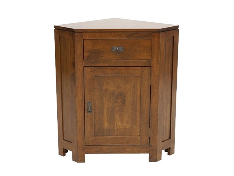 Meuble d'angle Bangkok en hévéa massif