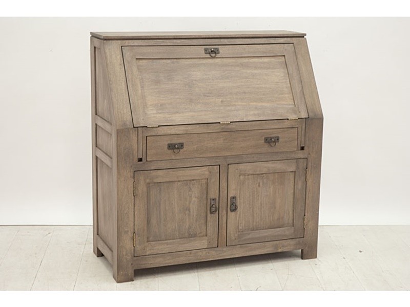 Secrétaire Bangkok en hévéa massif