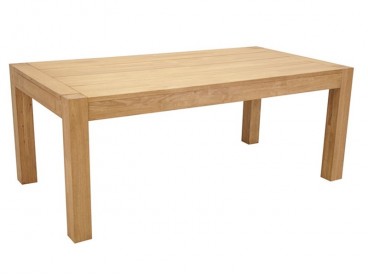 Table de repas Tiga en bois d'hévéa massif extensible