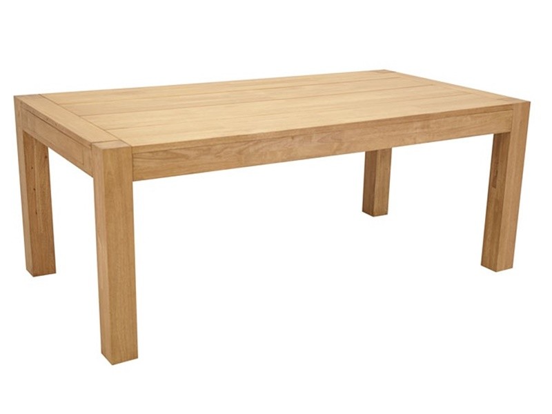 Table de repas Tiga en bois d'hévéa massif extensible