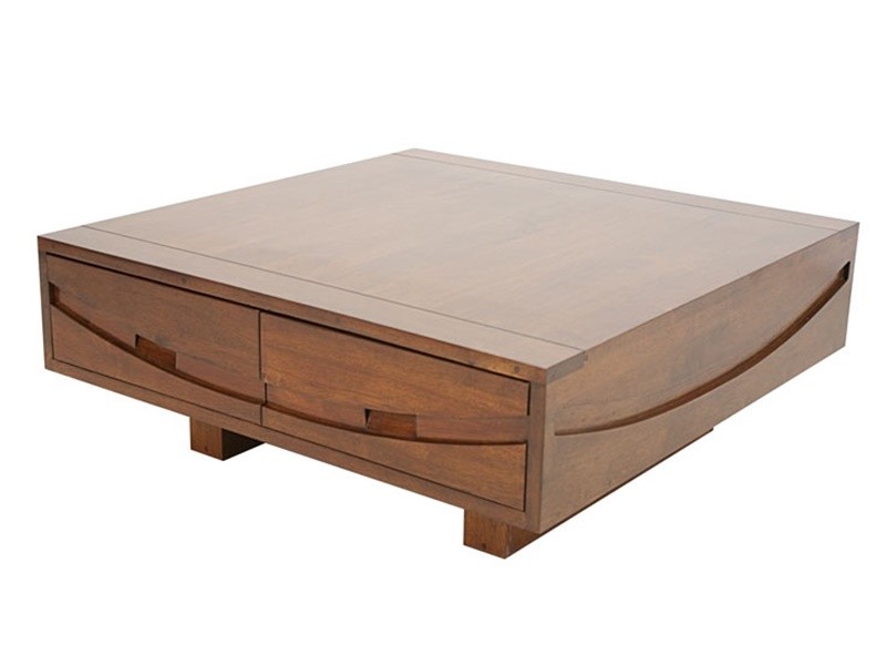 Table basse Phuket en hévéa massif