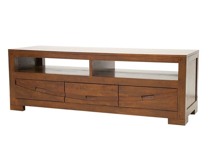 Meuble TV Phuket en hévéa massif