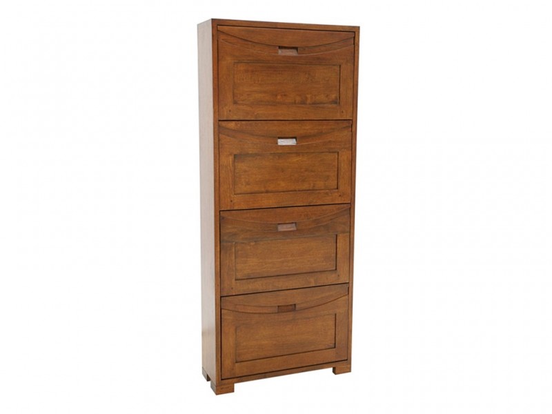 Meuble à chaussures Phuket 63 cm en bois d'hévéa massif Meuble à chaussures Phuket 63 cm en bois d'hévéa massif