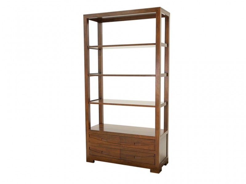 Biblitohèque Phuket en hévéa massif