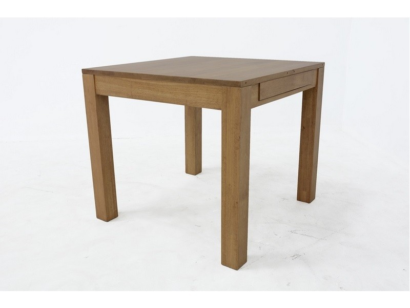 Table enfant carrée Dilcia bois d'hévéa massif 55 x 55cm