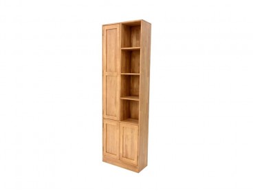 Bibliothèque Ranong 160 cm style asymétrique en hévéa massif - Etagère en  bois - Lotuséa