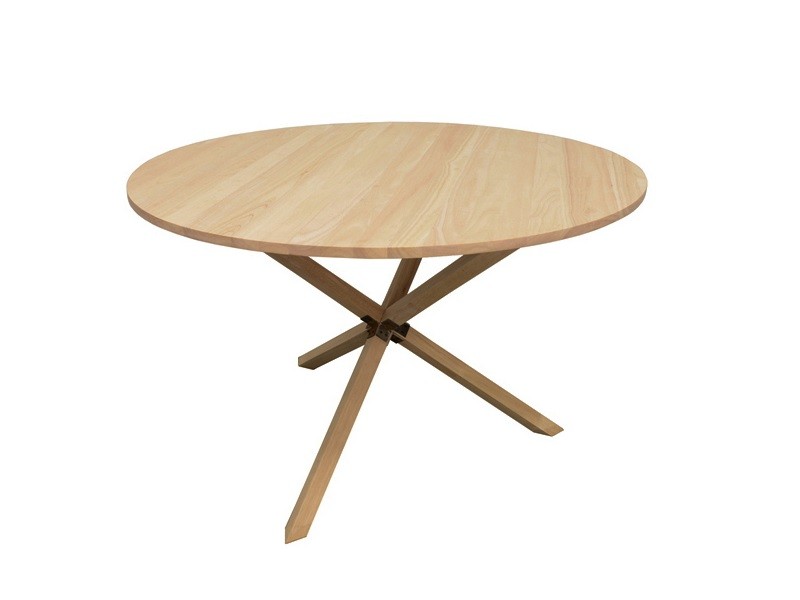 Table de rapas ronde Europa en hévéa massif