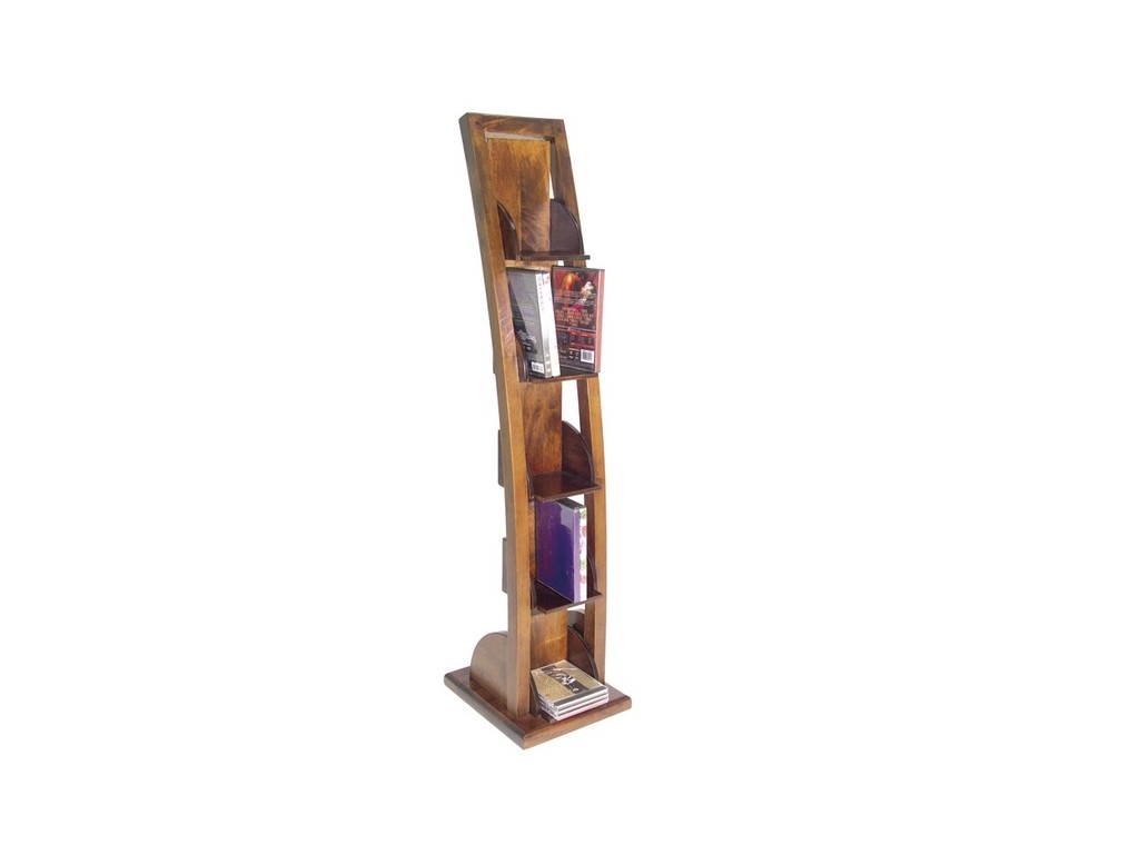 COLONNE range-cd en bois - H : 168 cm