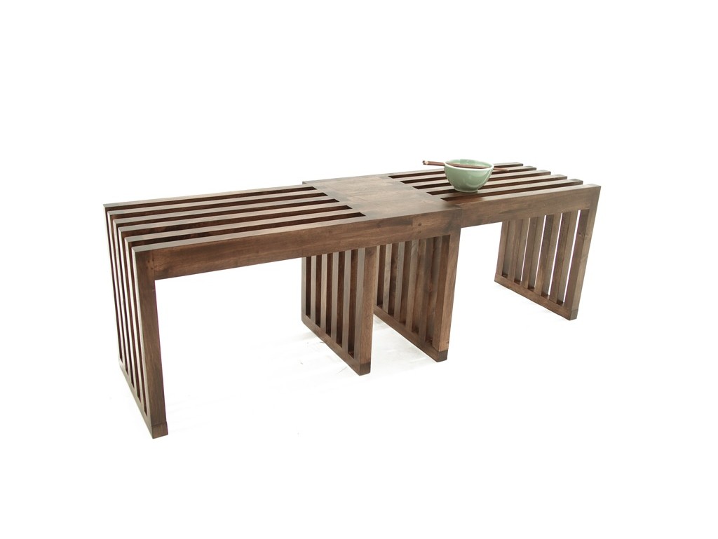 Banc Satun en hévéa massif de qualité. Meuble en bois massif pour la  chambre. Lotuséa