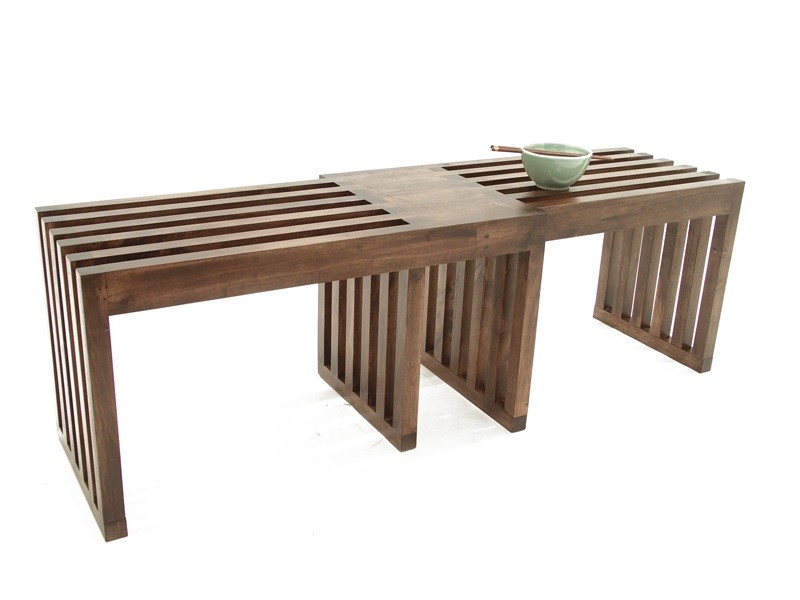 Banc Satun 3 en hévéa massif