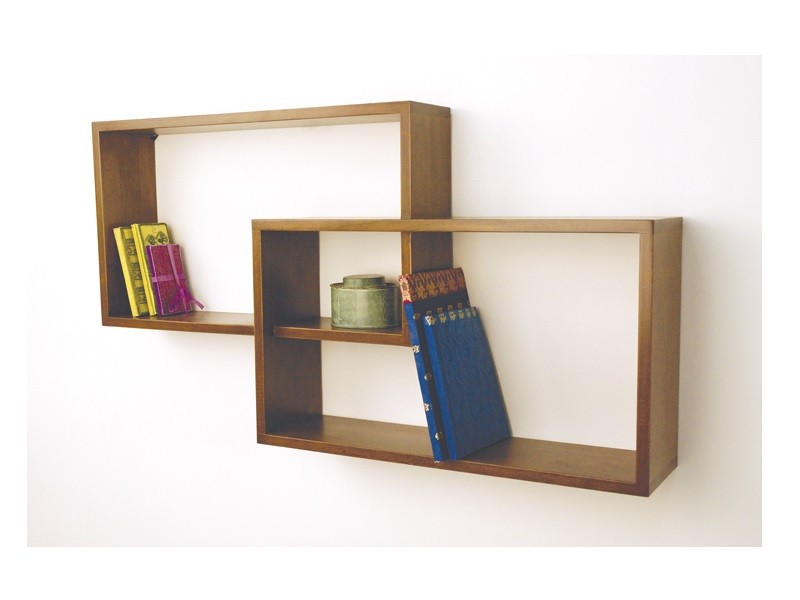 Etagère murale Ranong 7 en hévéa massif