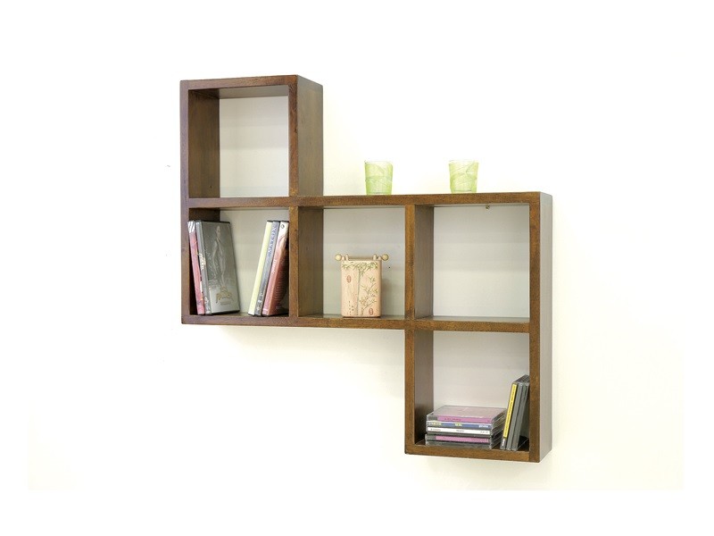 Etagère murale Ranong 8 en hévéa massif