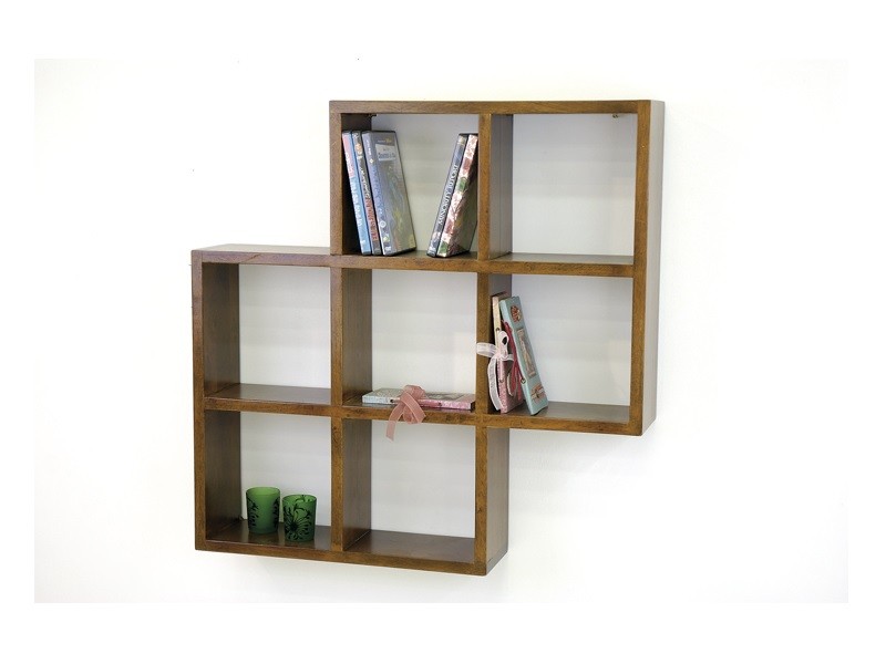 Etagère murale Ranong 9 en hévéa massif