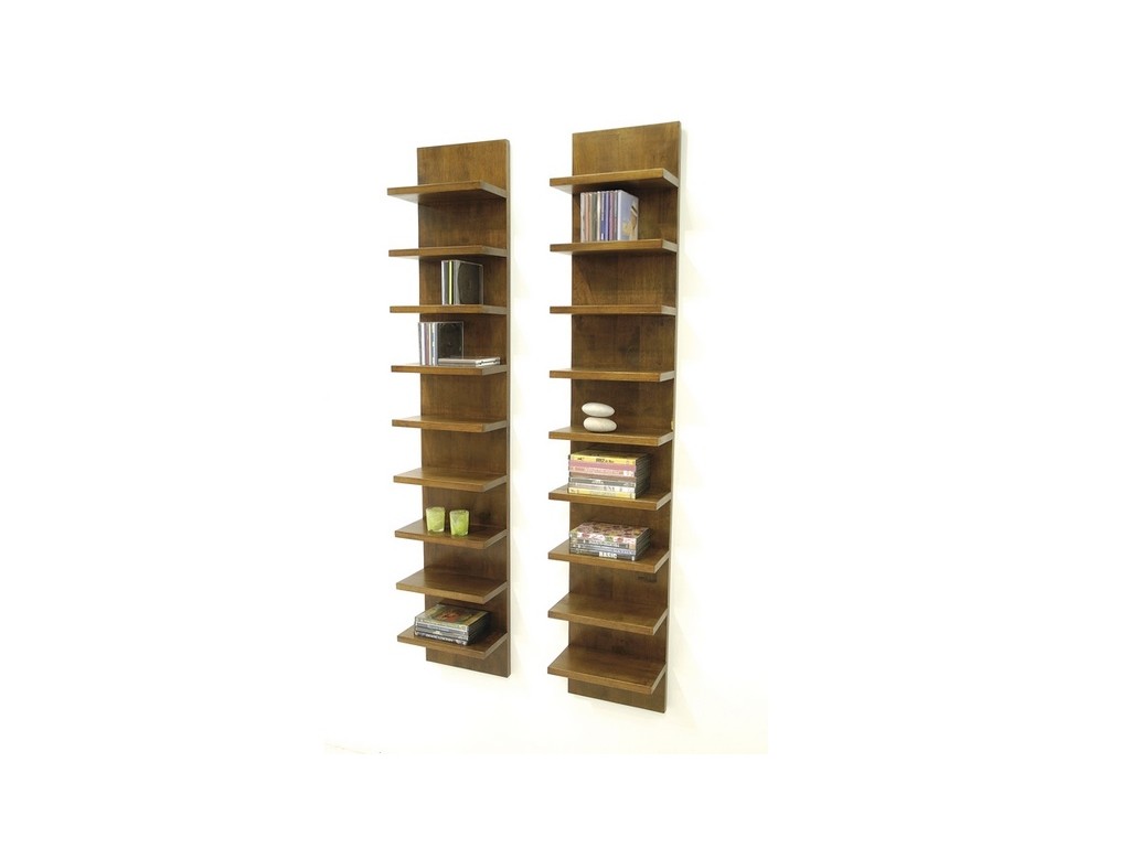 Etagère verticale Ranong10 en hévéa - Etagère murale en bois