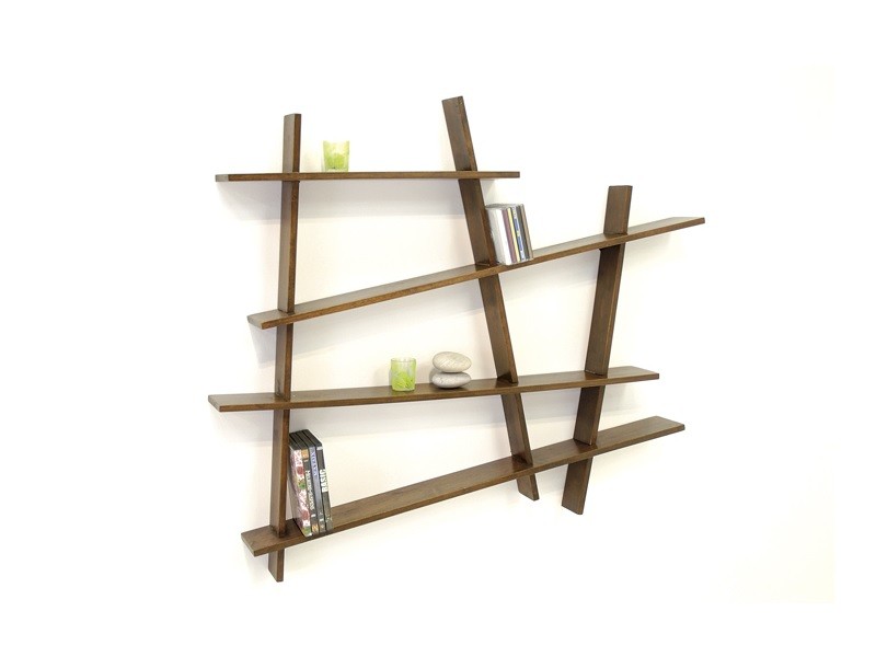 Etagère murale Ranong 11 en hévéa massif
