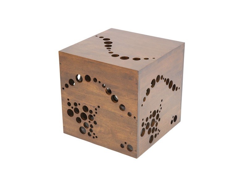 Tabouret Ranong 2 en hévéa massif