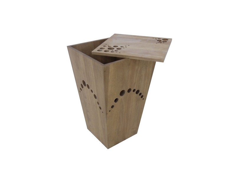 Panier à linge Océania en hévéa massif