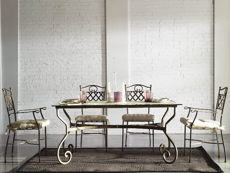 Table de repas Damasco en fer forgé