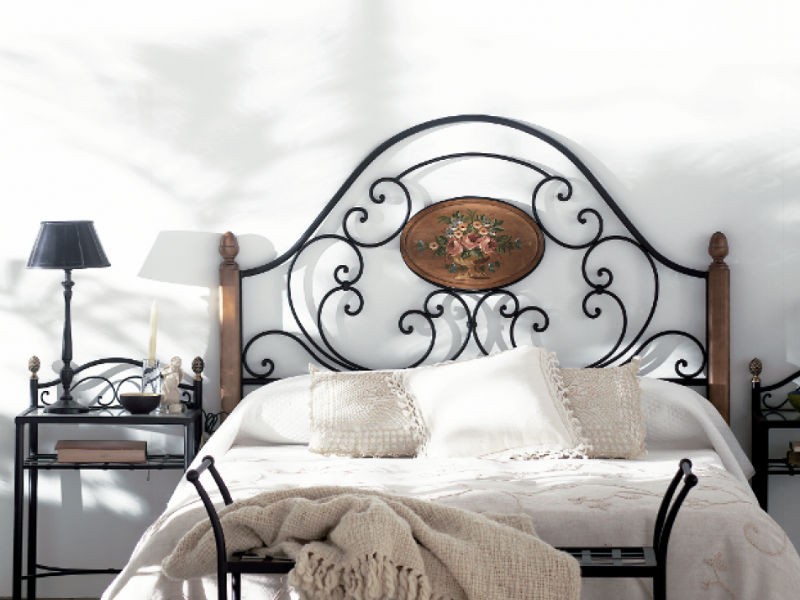 Tête de lit Florencia en fer forgé