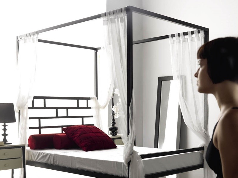 Lit Baldaquin Roma en fer forgé